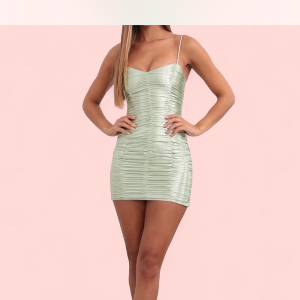 Lucy in the Sky Light Green Mini Dress
